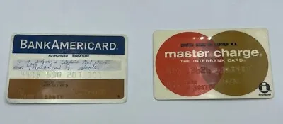 Vintage 1970’s/1980’s Plastic Master Charge Card And Bank Americard Retired • $30