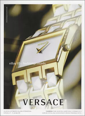 VERSACE Watches 1-Page Magazine PRINT AD 2007 Cleopatra • $6