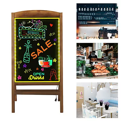 LED CHALKBOARD A-FRAME Single Sided Menu Restaurant Sign Sidewalk Sandwich Board • $56.05