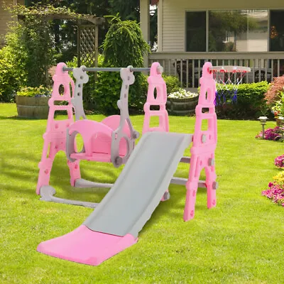 £79.95 • Buy  Kids Slide & Swing Set Children Garden Indoor Outdoor Playground Climber Toy UK