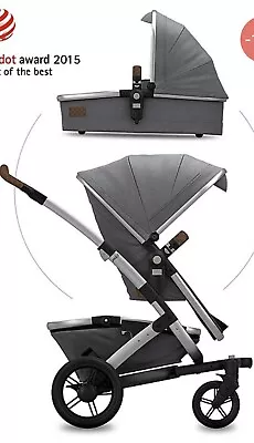 $1200 • Buy Joolz Geo Studio Mono Gris Travel System Pram + Push Chair, With Accessories.