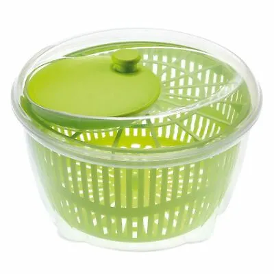 Large Salad Spinner Vegetable Veg Leaf Dryer Drainer Colander Plastic Bowl • £9.99