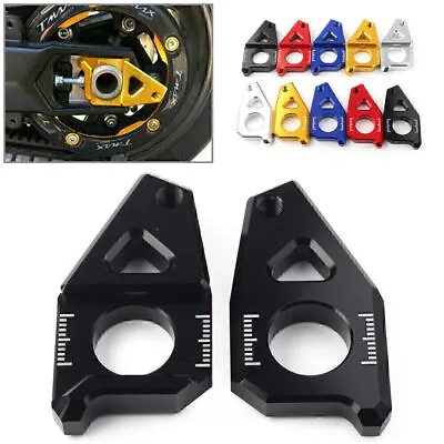 Motorcycle Axle Spindle Chain Adjuster Blocks For Yamaha YZF R1 FZ8 FZ1 TMAX 530 • $22.54