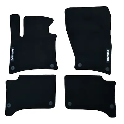 Velour Car Floor Mats For VW Touareg Waterproof Black Carpet Rugs Auto Liners • $48.84