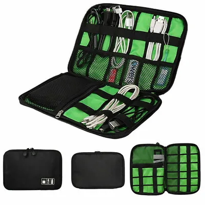 Electronic Accessories Case Cable Organizer Bag Waterproof USB Charger Earphone • £3.23