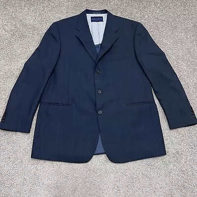 Tommy Hilfiger Mens Blazer Sport Coat 3 Button Casual Jacket Size 46R Wool Suit • $28