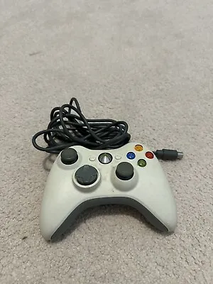 Genuine Official Microsoft Xbox 360 Controller White Wired - Untested • $10