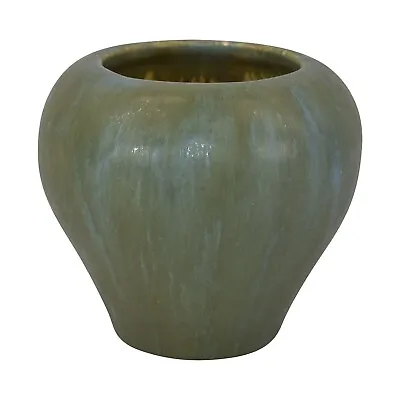 Vintage Arts And Crafts Studio Pottery Mottled Matte Green Blue Vase • $202.50