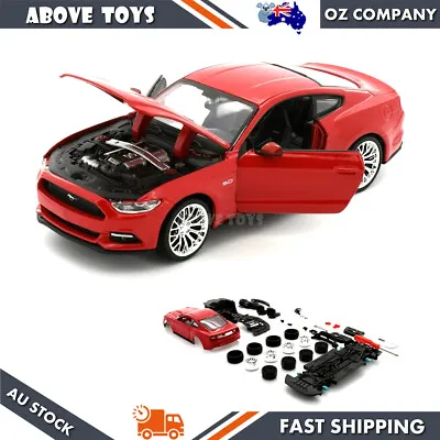 MAISTO Assembly Line Ford Mustang Coupe 2015 Red Assembly DIY Scale 1:24 Model • $64.39
