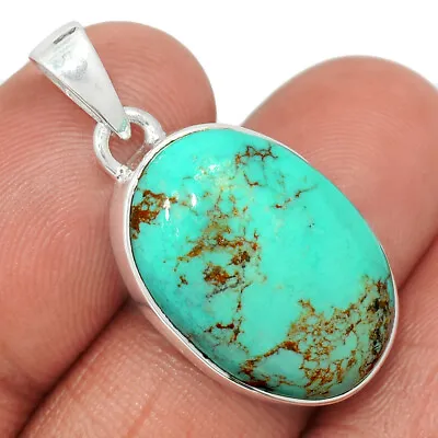Composite Kingman Blue Mohave Turquoise 925 Silver Pendant Jewelry CP41423 • $17.99