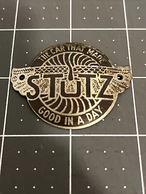STUTZ  The Car That Made Good In A Day  Auto Headlight Or Radiator Emblem Badge • $175