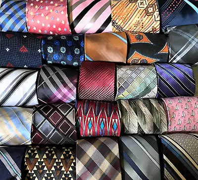 Lot 55 Pcs 100% SILK Neckties Quilting Craft Neck Tie Wear Overstock Lots • $54.99