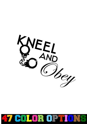 Decal Vinyl Truck Car Sticker - Sexy Hot Women Girl Adult Pinup Kneel And Obey • $13.49