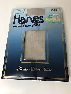 Vintage Hanes Textured Pantyhose Oleg Cassini Romantic Pinstripe Taupe Size A/B • $3.25