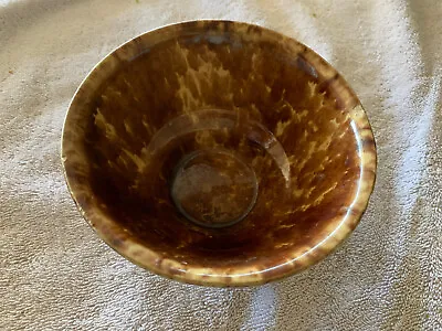 Antique 6” Round Mochaware Tea Bowl • $31