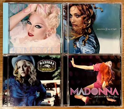 MADONNA CD Lot Of 4 Ray Of Light Music Confessions Bedtime Stories • $10.95