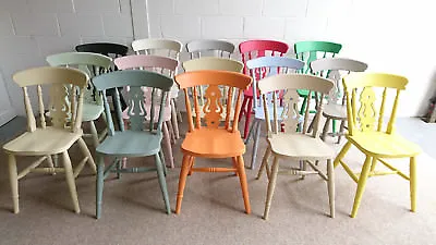 £120 • Buy Solid Wood Brand New Fiddle Back Kitchen Dining Chairs In Mix Colours