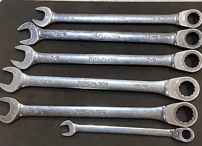 Matco 3/4”-1” SAE Extra Long Combination Ratcheting Wrench Set9/16” Reversible • $199.99