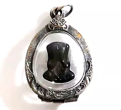 Powerful Magic Phra Pidta Metal Charm (LekLai) Thai Amulet Silver Case Old • $53.41