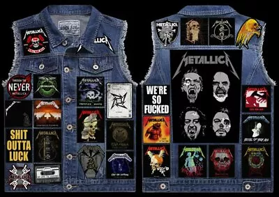 Metallica: Full Metal Jacket Fully Loaded Cut-Off Patch Thrash Vest Battle XS-XL • £366.66