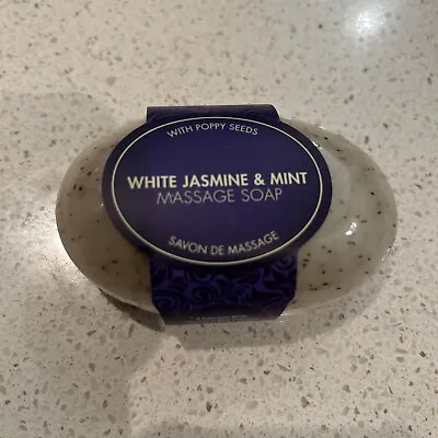 White Jasmine & Mint Massage Soap With Poppy Seeds Universal Contour Wrap 90 G • £5.50