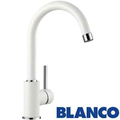 £120.99 • Buy Blanco Mida Granite White Single Lever Swivel Spout Kitchen Sink Mixer Tap