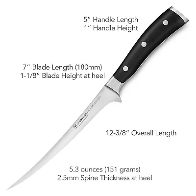 $139.99 • Buy WUSTHOF Classic IKON 7  Fillet Knife 18cm NIB