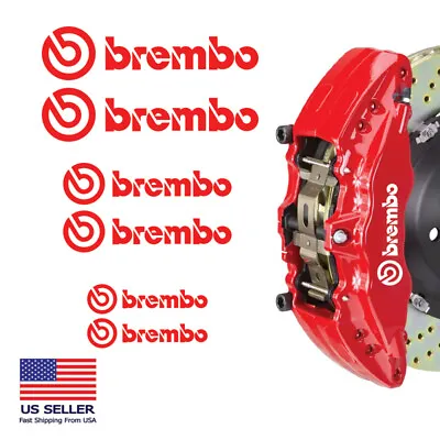 Fits Brembo Brake Caliper High Temp Vinyl Decal Sticker 6 PCS [Pick Color] • $16.99