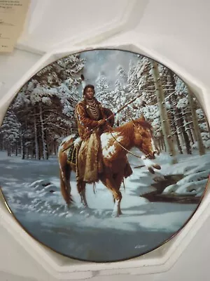 Hamilton Collection MYSTIC WARRIORS Plate  MAN WHO WALKS ALONE  W/COA Free Ship • $0.99