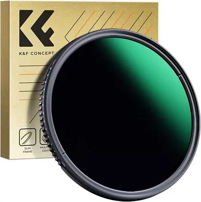K&F Concept Variable ND3-ND1000 ND Filter 37/43/46/49/52/55/58/62/67/72/77/82mm • $62.69