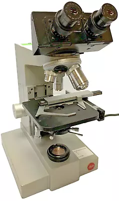 Leitz Wetzlar 020-441.012 Sm-lux Binocular Microscope W/ 4 Objective Lenses • $212.49