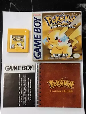 $325 • Buy Pokemon Yellow Special Pikachu Ed. Nintendo Game Boy CIB 100% Auth. Works Great