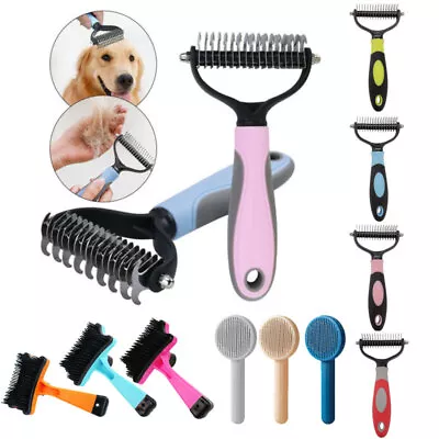 Dematting Undercoat Grooming Comb Rake Tools Professional Pet Dog Cat Comb Brush • £7.73