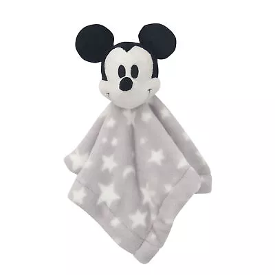Lambs & Ivy Disney Baby Mickey Mouse Gray Stars Security Blanket/Lovey • $14.99
