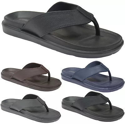 Mens Summer Toepost Chappals Sandals Beach Walking Comfort Flip Flops Mules Shoe • £4.95