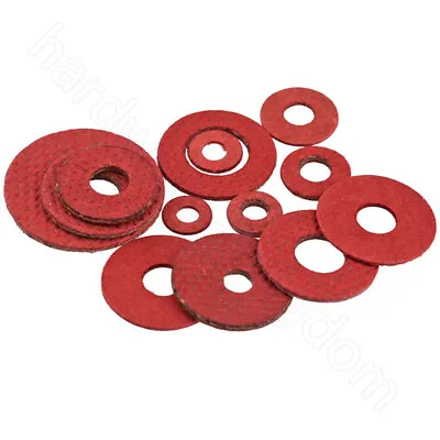Insulating Fiber Flat Washers Red Sealing M2 M2.5 M3 M3.5 M4 M5 M6 M8 Gasket • $1.85