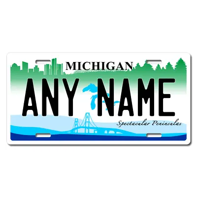 Personalized Michigan License Plate 5 Sizes Mini To Full Size Free Shipping • $13.95
