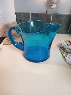 Blenko Blue Glass Pitcher • $50