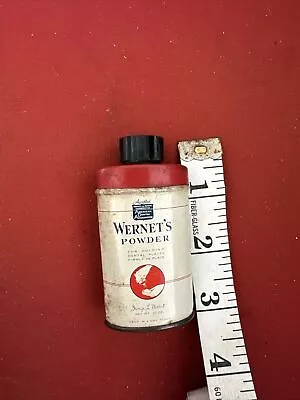 Vintage Dr Wernet's Denture Powder Tiny Sample .63 Oz. For Holding Denture Plate • $4.99