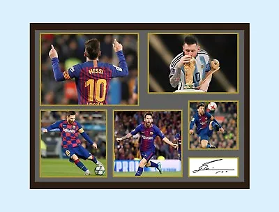 £7.50 • Buy Lionel Messi Signed Poster Photo Barcelona A4 Football Memorabilia 