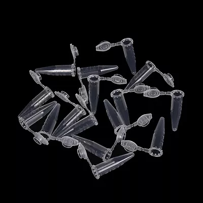 50X0.5ml Lab Clear Micro Plastic Test Tube Centrifuge Vial Snap Cap Container BH • $4.98