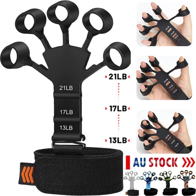 $11.99 • Buy Finger Exerciser Strength Gripper Forearm Trainer Hand Grip Strengthener Therapy