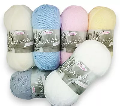 King Cole Cherished Baby 4 Ply Soft Pastels  Knitting Wool Yarn 100g Ball • £3.79