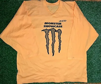 RARE Vintage Y2K Monster Energy Drink Showcase Yellow CCM Jersey Size XL • $40