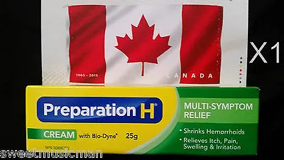 Canadian Preparation H Cream Prep-h With Bio-dyne 25g Canada • $11.99
