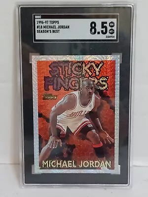 1996-97 Topps Michael Jordan Seasons Best Sticky Fingers #18 Bulls SGC 8.5 • $151.99