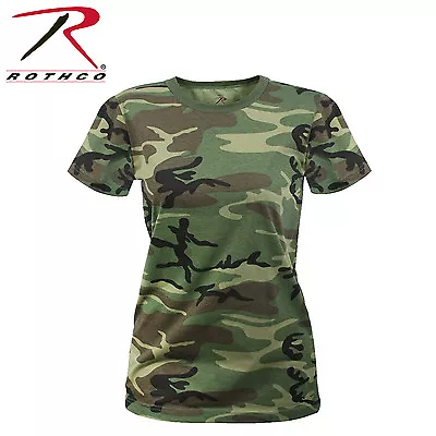 Rothco 5678 Womens Long Length Camo T-Shirt - Woodland Camo • $12.99