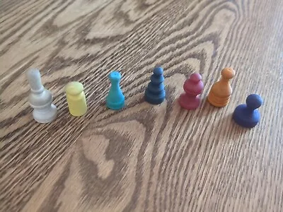 Vintage Wooden Monopoly Pieces Lot Of 7 Parker Brothers 1954 • $14