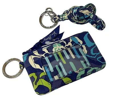 Vera Bradley Katalina Blues Zip ID Case And Lanyard • $13.99