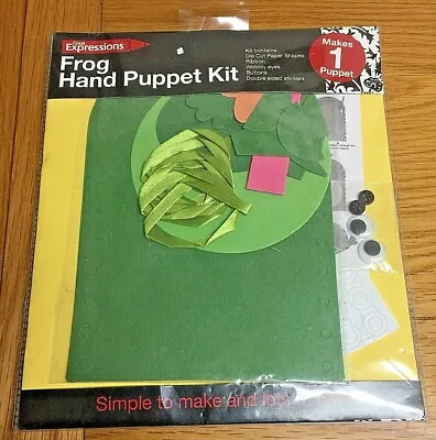 *NEW* Great Expressions Frog Hand Puppet Kit Craft Make Children Kids Play Toy  • £8.99